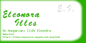eleonora illes business card